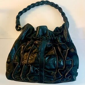 Susan Farber Collection Black Leather Bag